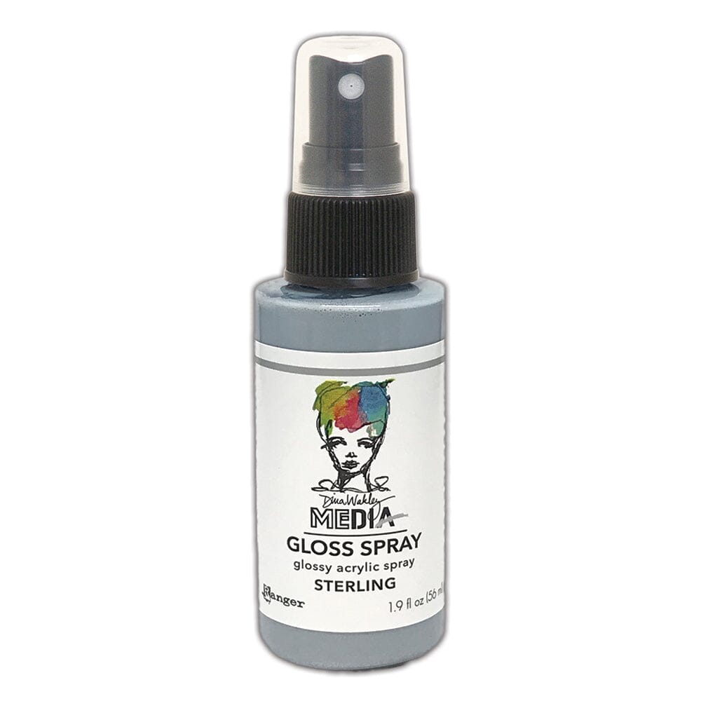 Dina Wakley Media Gloss Spray Sterling, 2oz Sprays Dina Wakley Media 