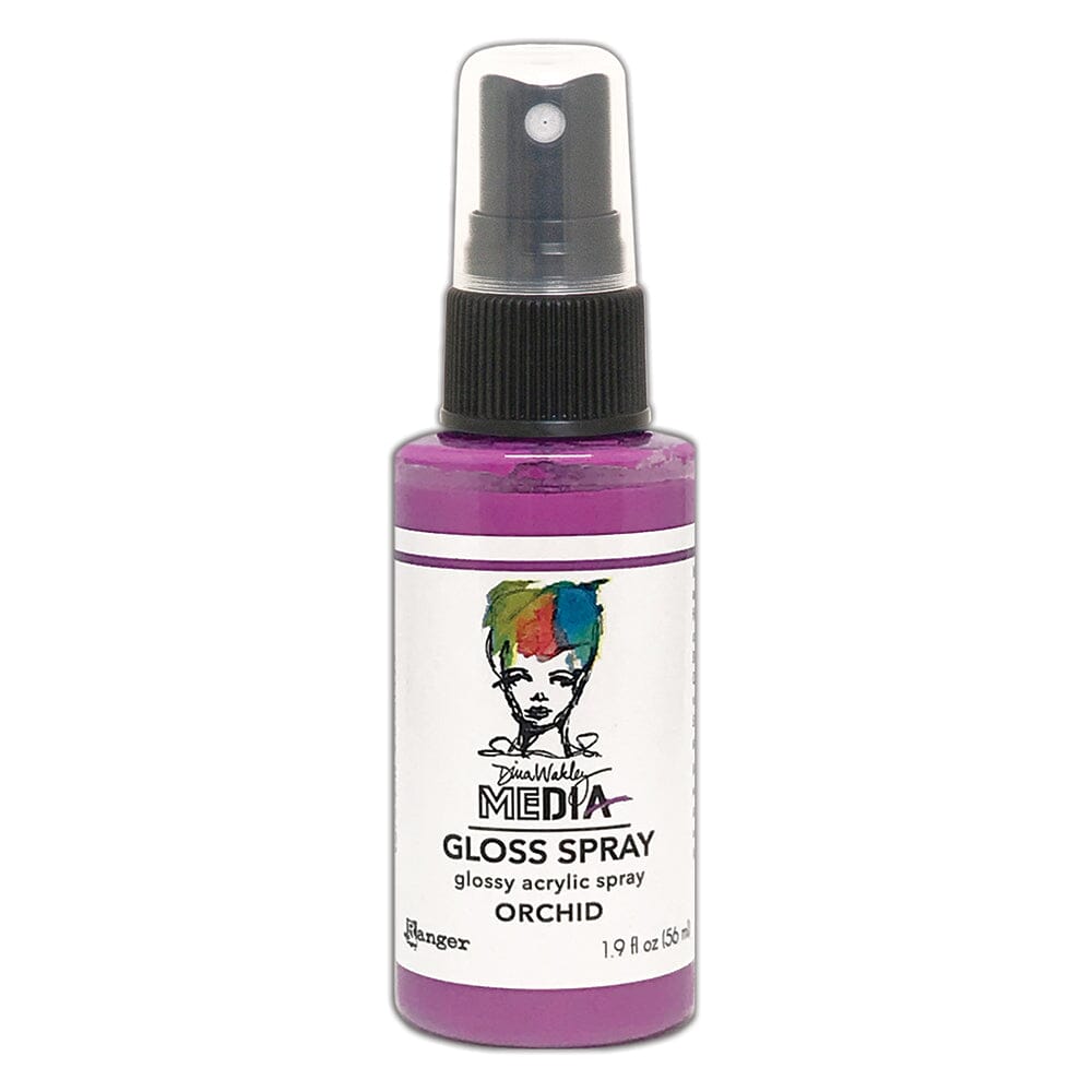 Dina Wakley Media Gloss Spray Orchid, 2oz Sprays Dina Wakley Media 