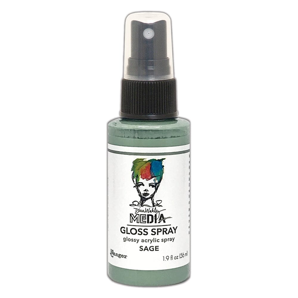 Dina Wakley Media Gloss Spray Sage, 2oz Sprays Dina Wakley Media 