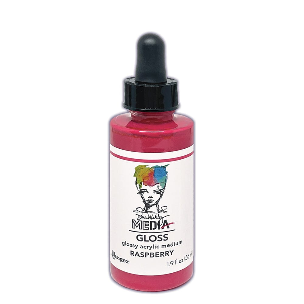 Dina Wakley MEdia Gloss Raspberry, 2oz Ink Dina Wakley Media 