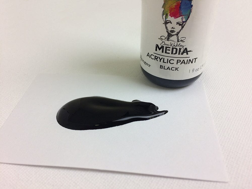 Dina Wakley Media Acrylic Paint Black, 1oz Paint Dina Wakley Media 