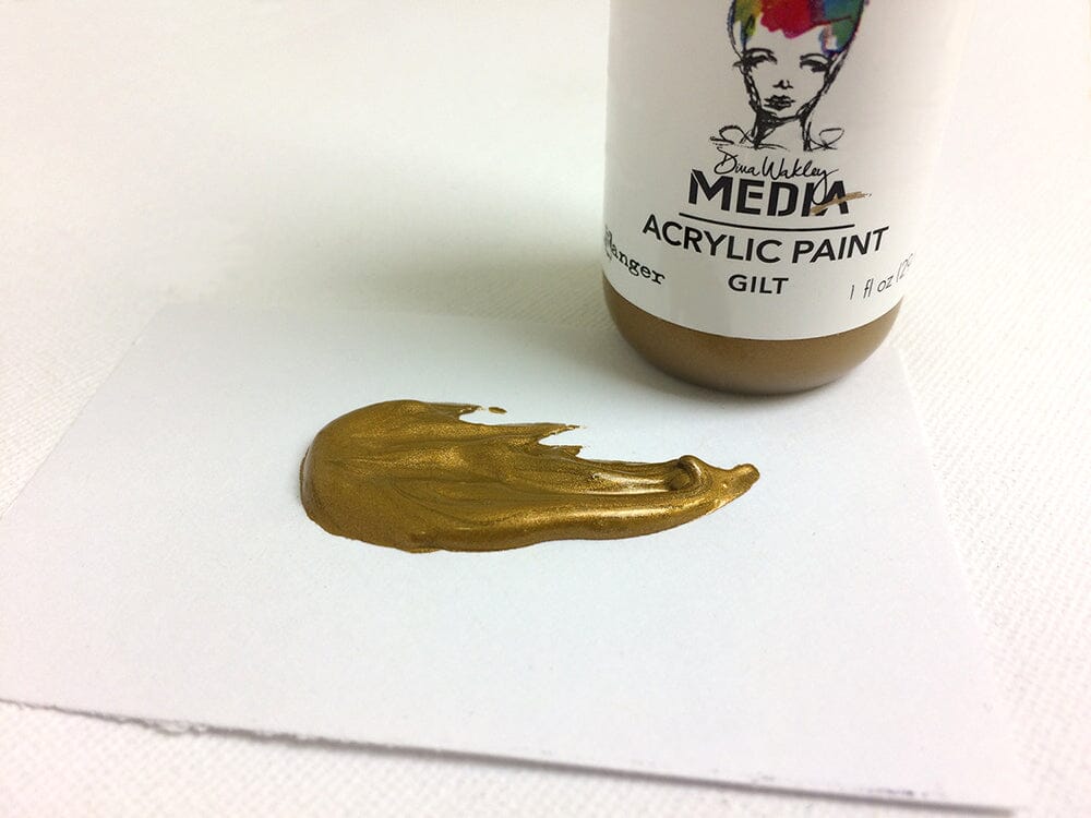 Dina Wakley Media Acrylic Paint Gilt, 1oz Paint Dina Wakley Media 