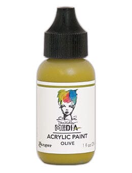 Dina Wakley Acrylic Paint Olive, 1oz Paint Dina Wakley Media 