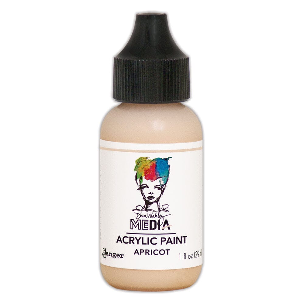 Dina Wakley Media Heavy Body Acrylic Paint Apricot, 1oz Paint Dina Wakley Media 