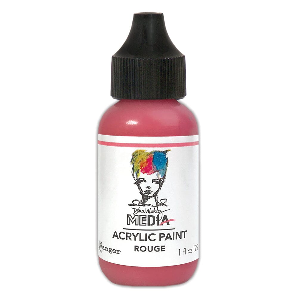 Dina Wakley MEdia Acrylic Paint Rouge, 1oz Paint Dina Wakley Media 