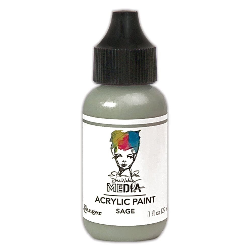 Dina Wakley MEdia Acrylic Paint Sage, 1oz Paint Dina Wakley Media 