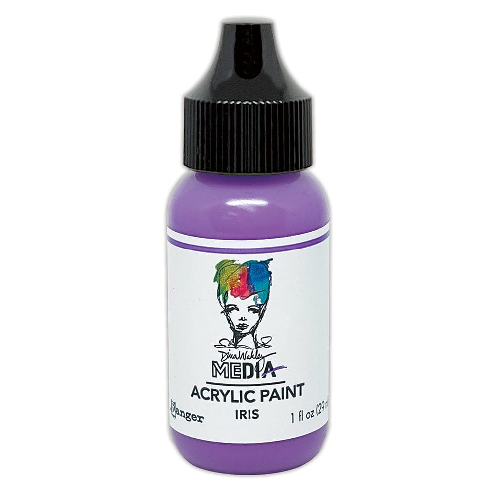 Dina Wakley MEdia Acrylic Paint Iris , 1oz Paint Dina Wakley Media 