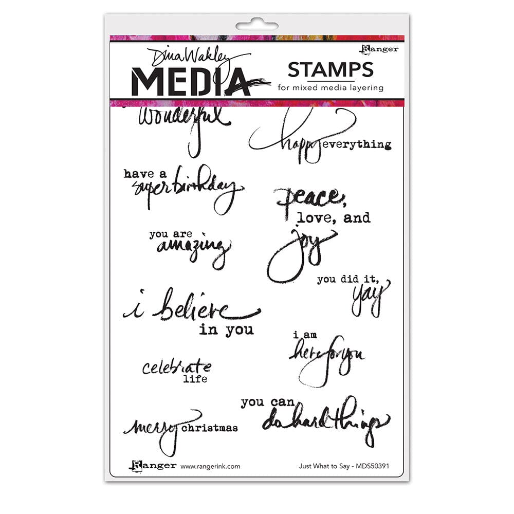 Dina Wakley Media Stamps Just What to Say Stamps Dina Wakley Media 