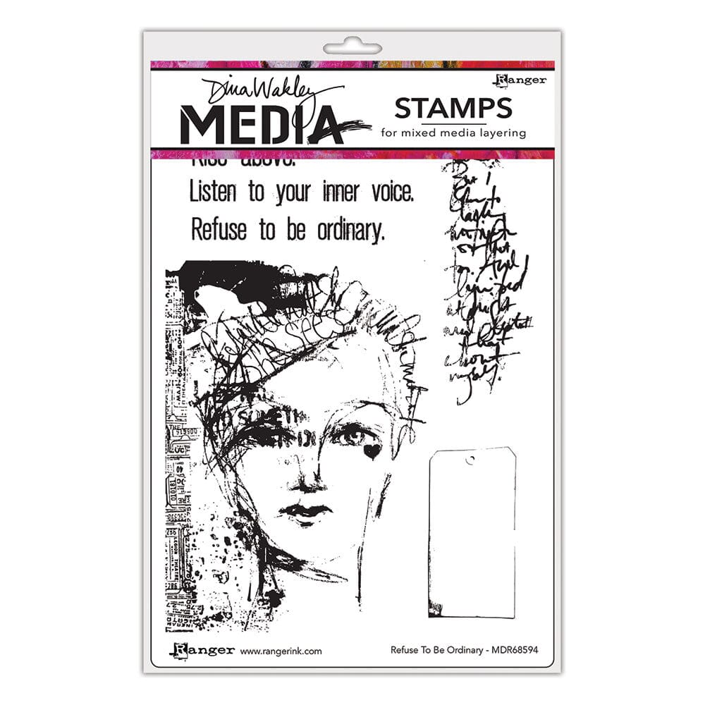 Dina Wakley Media Stamp Refuse to be Ordinary Stamps Dina Wakley Media 