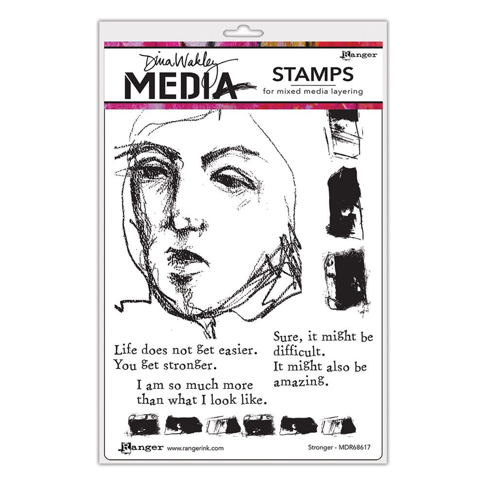 Dina Wakley Media Stamp Stronger Stamps Dina Wakley Media 