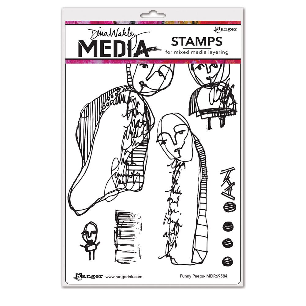 Dina Wakley Media Stamp Funny Peeps Stamps Dina Wakley Media 