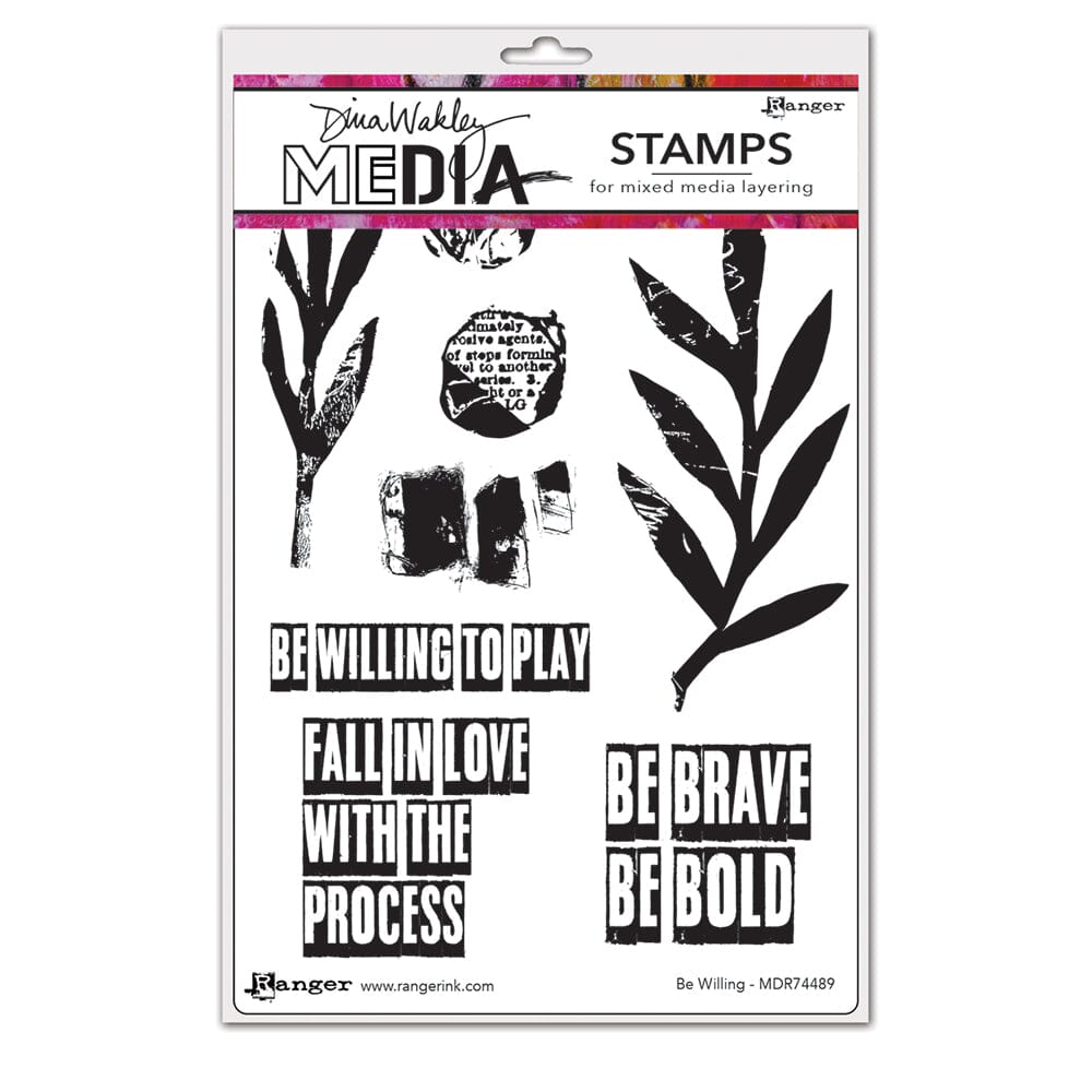 Dina Wakley Media Stamp Be Willing Stamps Dina Wakley Media 