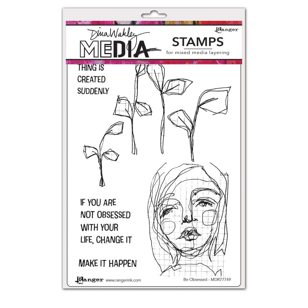 Dina Wakley Media Stamp Be Obsessed Stamps Dina Wakley Media 