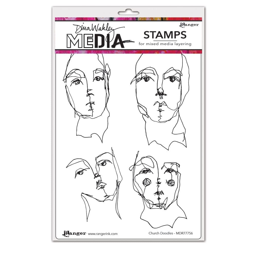 Dina Wakley Media Stamp Church Doodles Stamps Dina Wakley Media 