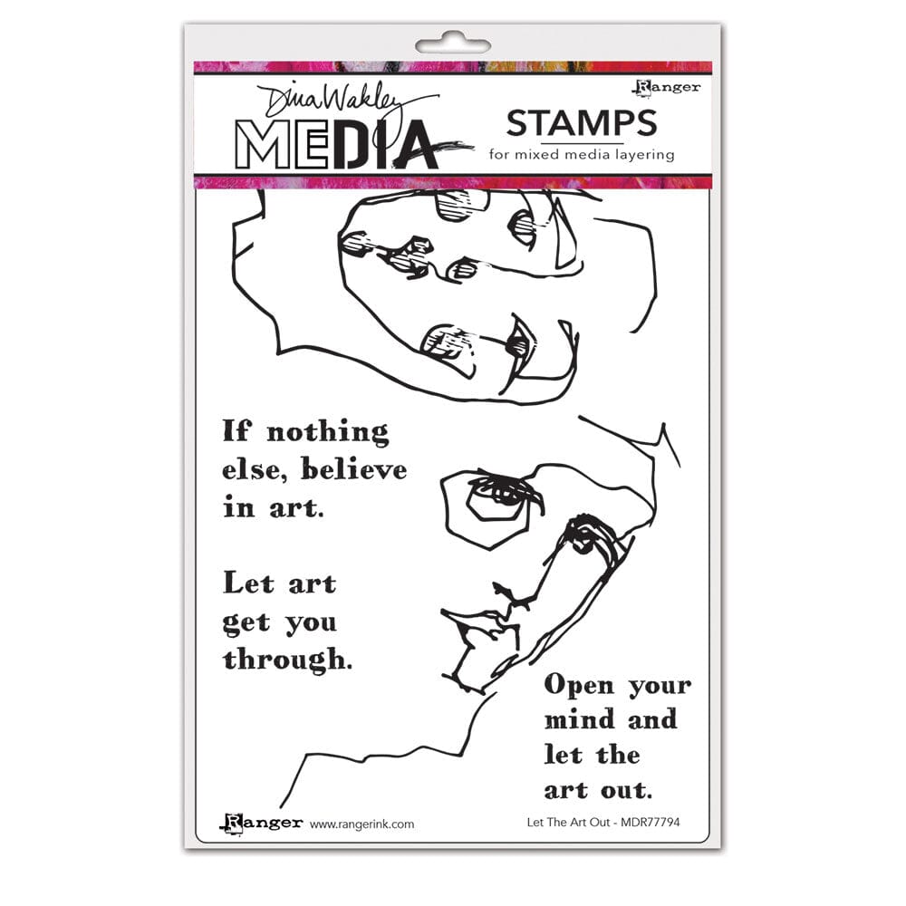 Dina Wakley MEdia Stamp Let The Art Out Stamps Dina Wakley Media 