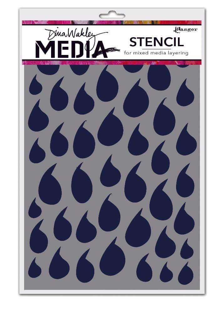 Dina Wakley Media Stencil Dollops Stencil Dina Wakley Media 