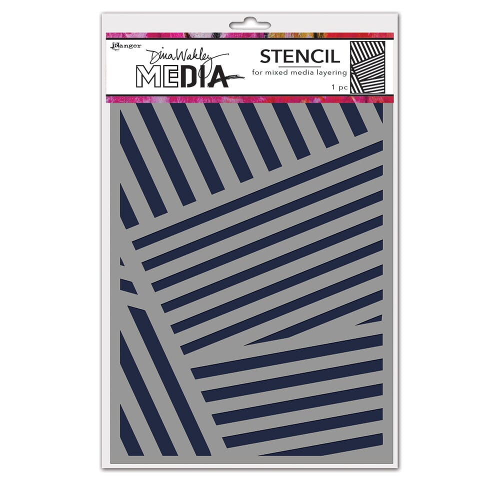 Dina Wakley Media Stencil Angles Stencil Dina Wakley Media 