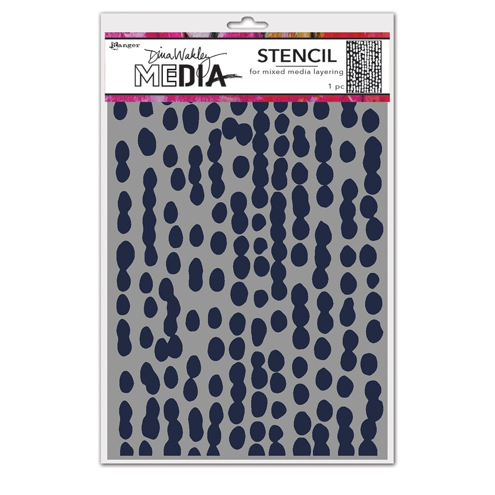 Dina Wakley Media Stencil Mushy Dots Stencil Dina Wakley Media 