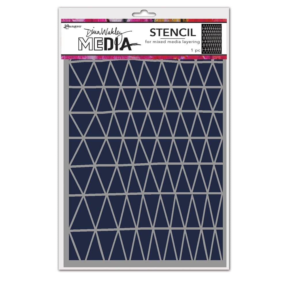 Dina Wakley Media Stencil Triangle Fence Stencil Dina Wakley Media 