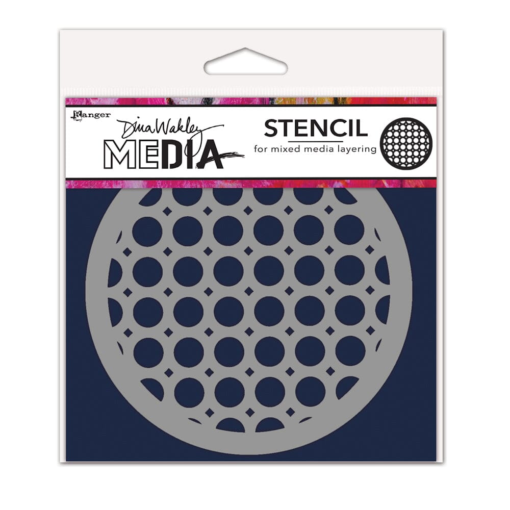 Dina Wakley Media Stencil Rattan Coaster Stencil Dina Wakley Media 