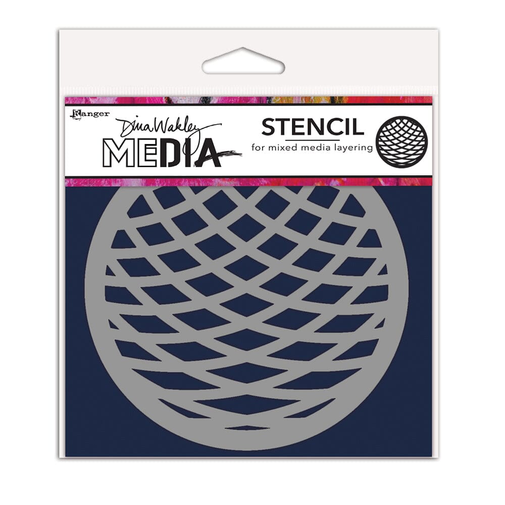 Dina Wakley Media Stencil Squished Coaster Stencil Dina Wakley Media 