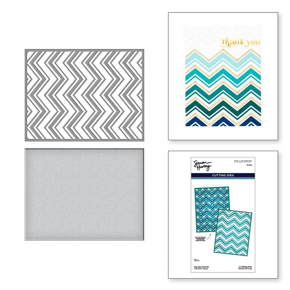 Simon Hurley create. Spellbinders Zig Zag Chevron Die Cutting Dies Simon Hurley 