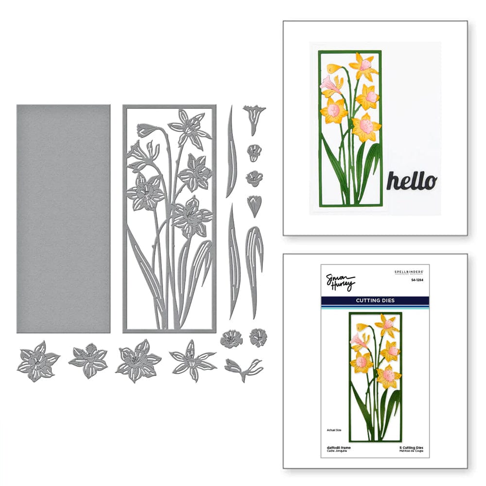 Simon Hurley create. Spellbinders Daffodil Frame Die Cutting Dies Simon Hurley 