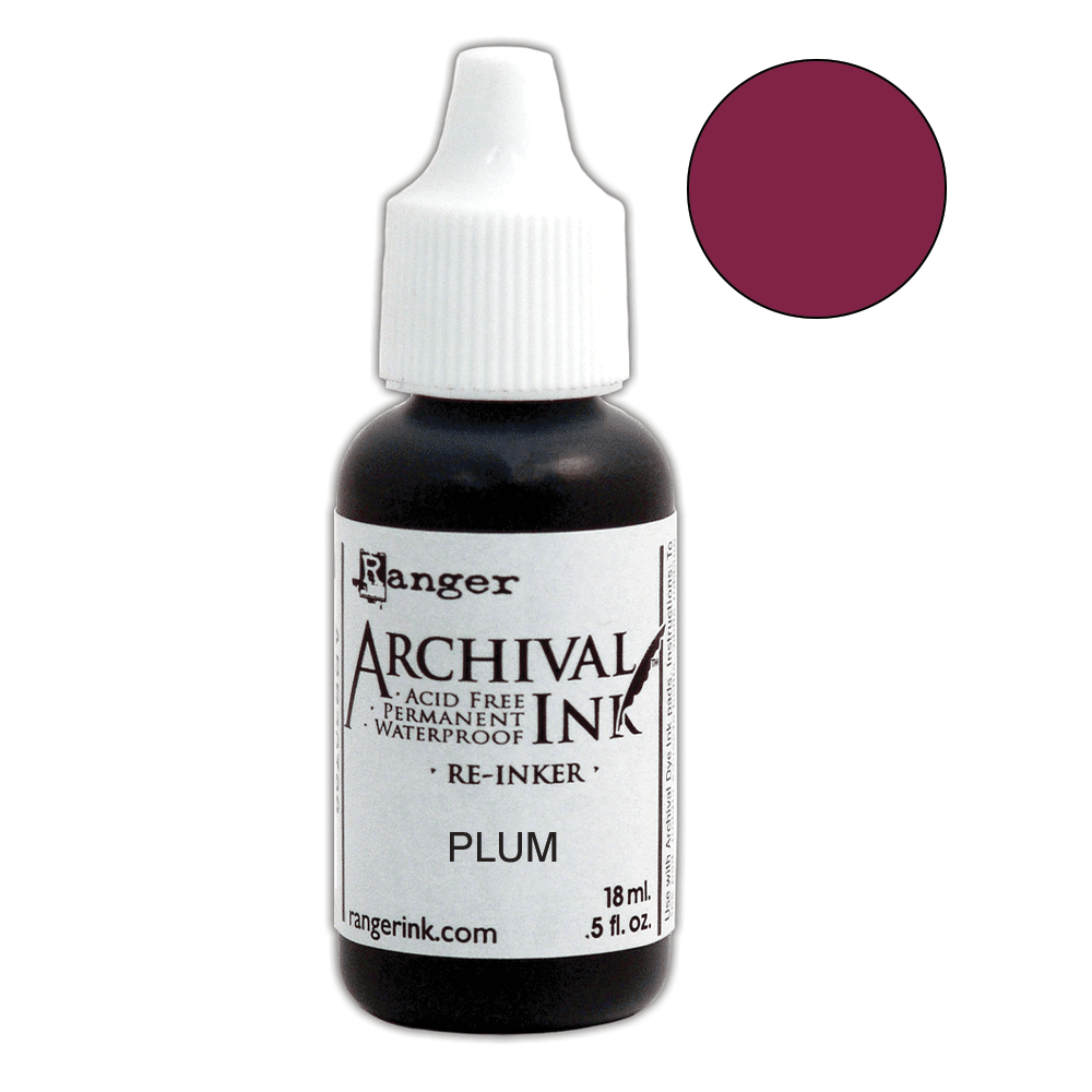 Archival Ink™ Pads Re-Inker Plum, 0.5oz Ink Archival Ink 