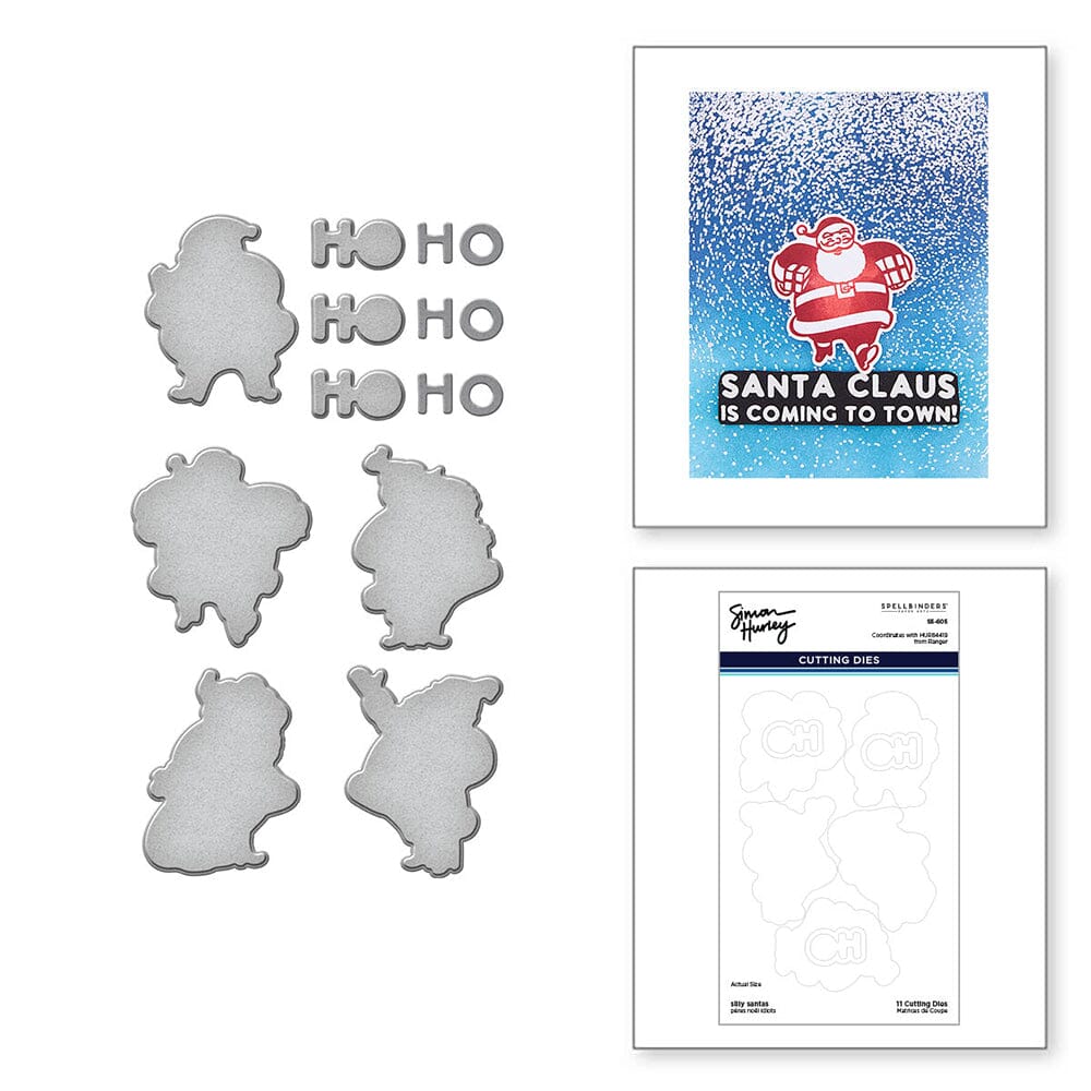 Simon Hurley create. Spellbinders Silly Santas Die Cutting Dies Simon Hurley 