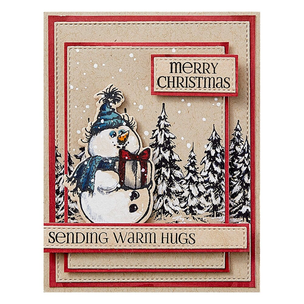 Simon Hurley create. Spellbinders Sketched Snowmen Die Cutting Dies Simon Hurley 