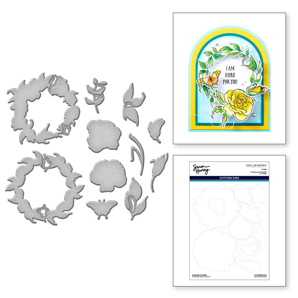 Simon Hurley create. Spellbinders Everyday Wreaths Die Cutting Dies Simon Hurley 