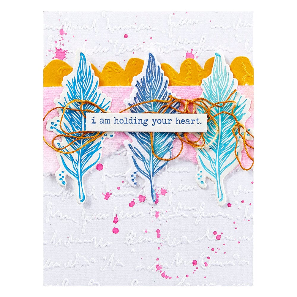 Dina Wakley MEdia Spellbinders Scribbled Letter Embossing Folder Dies Dina Wakley Media 