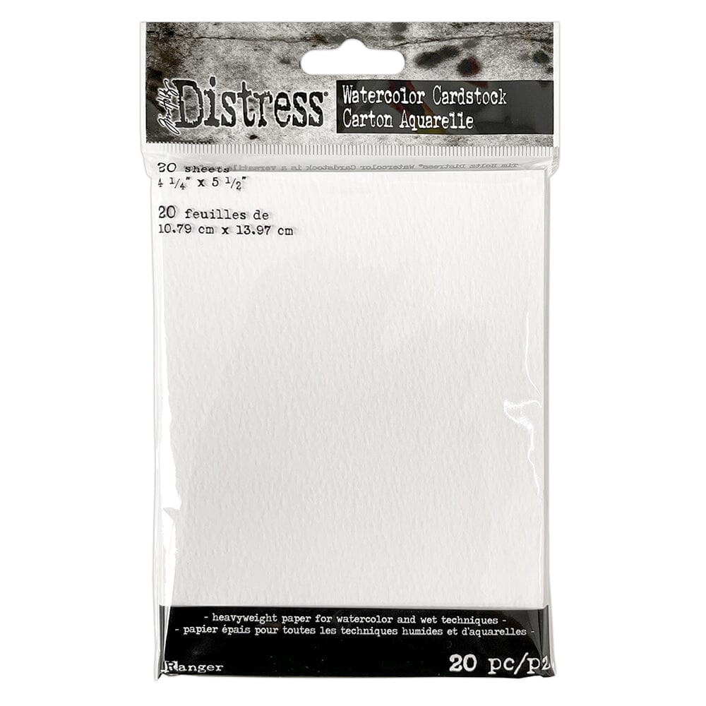 Tim Holtz Distress® Watercolor Cardstock 4.25" x 5.5", 20pc Surfaces Distress 