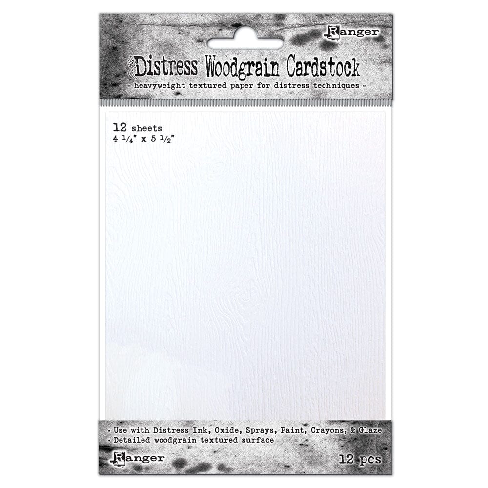 Tim Holtz Distress® Woodgrain Cardstock 4.25" x 5.5", 12pc Surfaces Distress 