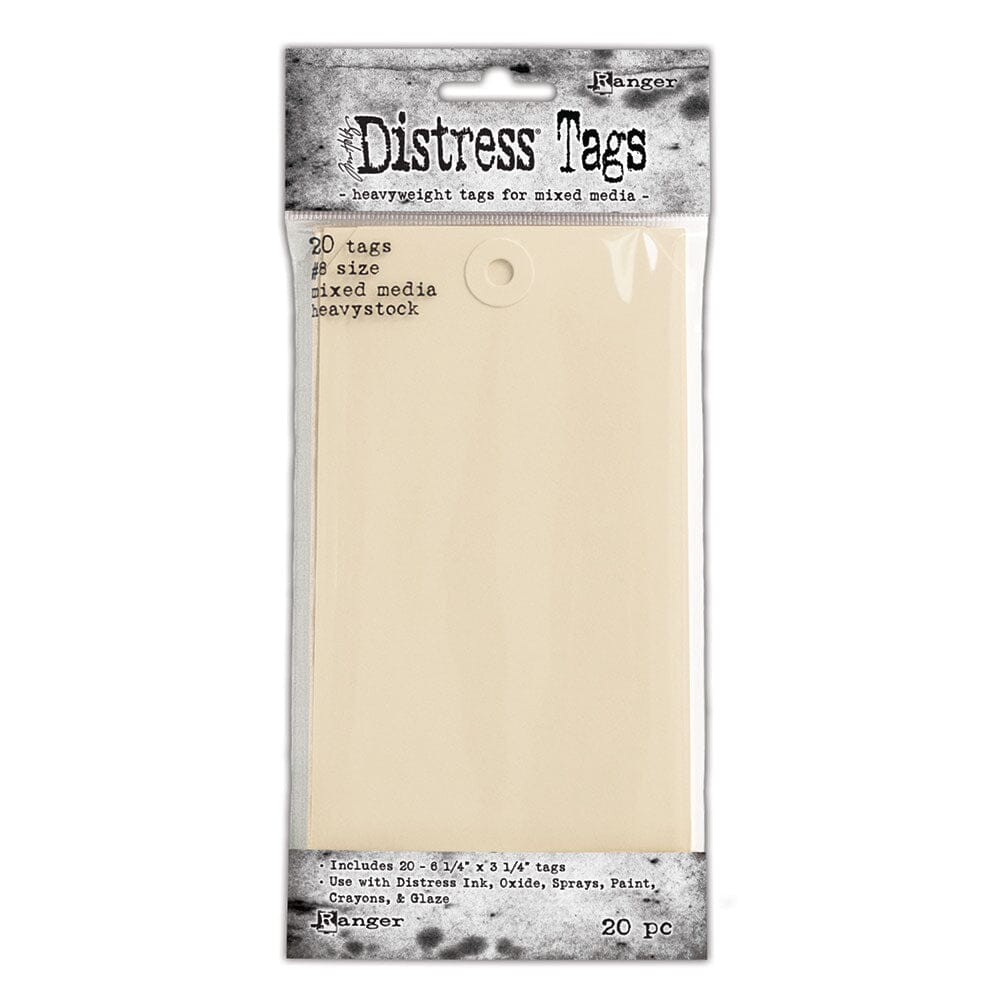 Tim Holtz Distress® Mixed Media Heavystock #8 Tags, 20pc Surfaces Distress 