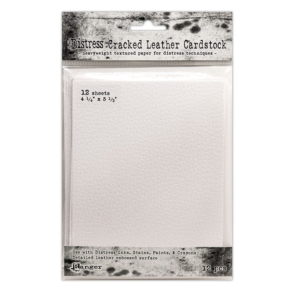 Tim Holtz Distress® Cracked Leather Paper Cardstock 4.25" x 5.5", 12pc Surfaces Distress 