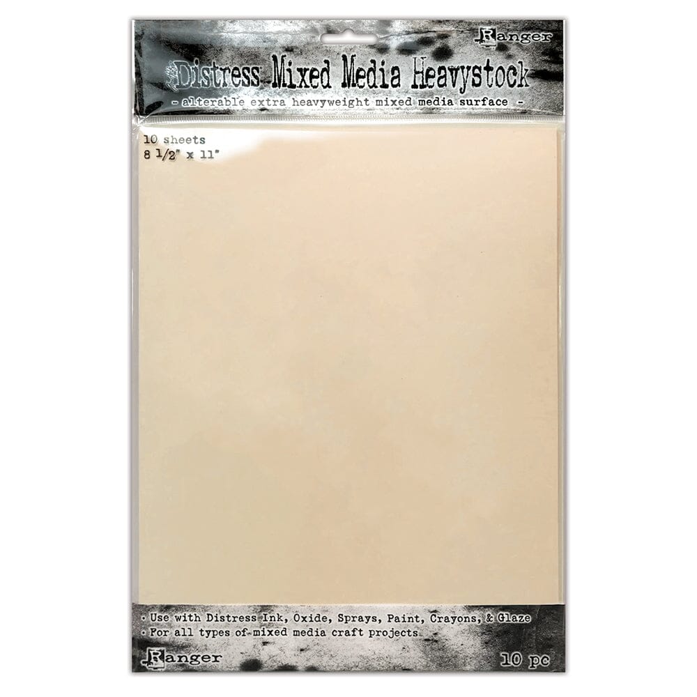 Tim Holtz Distress® Mixed Media Heavystock 8.5" x 11", 10pk Surfaces Distress 