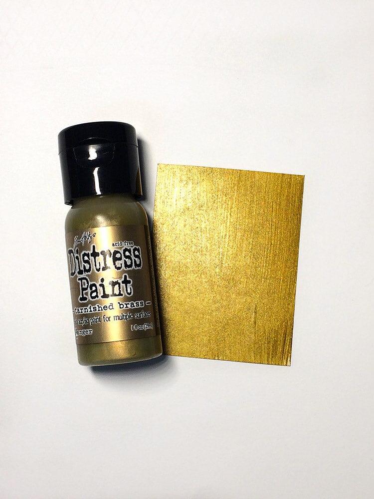 Tim Holtz Distress® Flip Top Paint Tarnished Brass, 1oz Paint Distress 