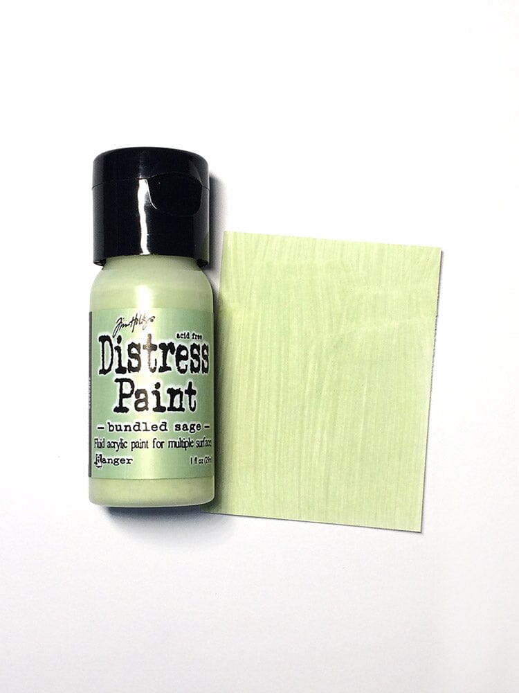 Tim Holtz Distress® Flip Top Paint Bundled Sage, 1oz Paint Distress 