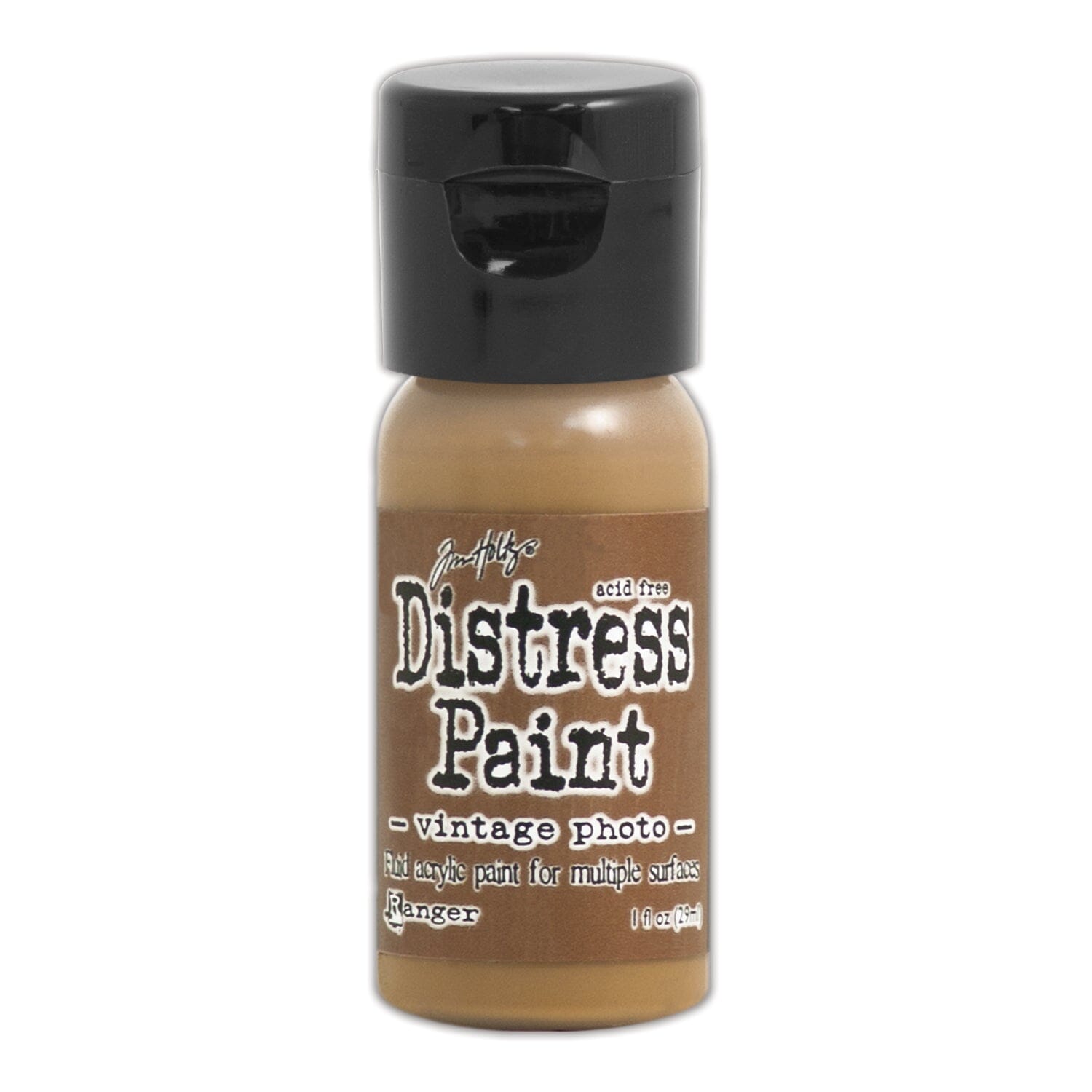 Tim Holtz Distress® Flip Top Paint Vintage Photo, 1oz Paint Distress 