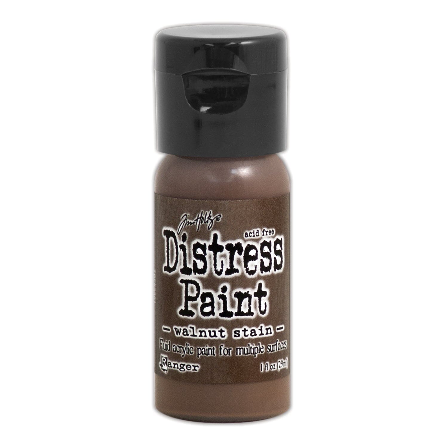 Tim Holtz Distress® Flip Top Paint Walnut Stain, 1oz Paint Distress 