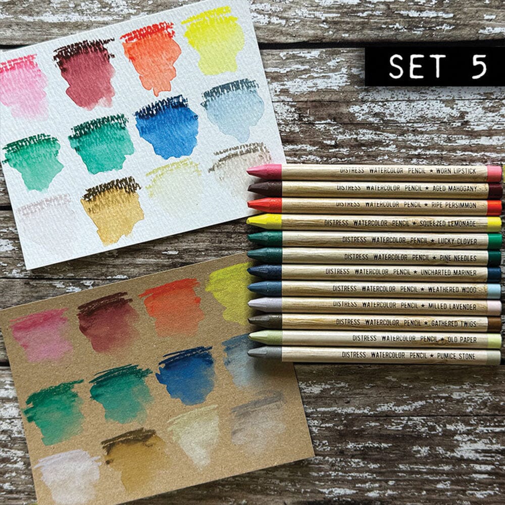 Tim Holtz Distress® Pencils Set 5 Writing & Coloring Distress 