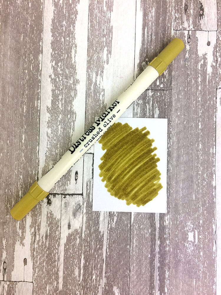 Tim Holtz Distress® Dual Tip Marker Crushed Olive Writing & Coloring Distress 