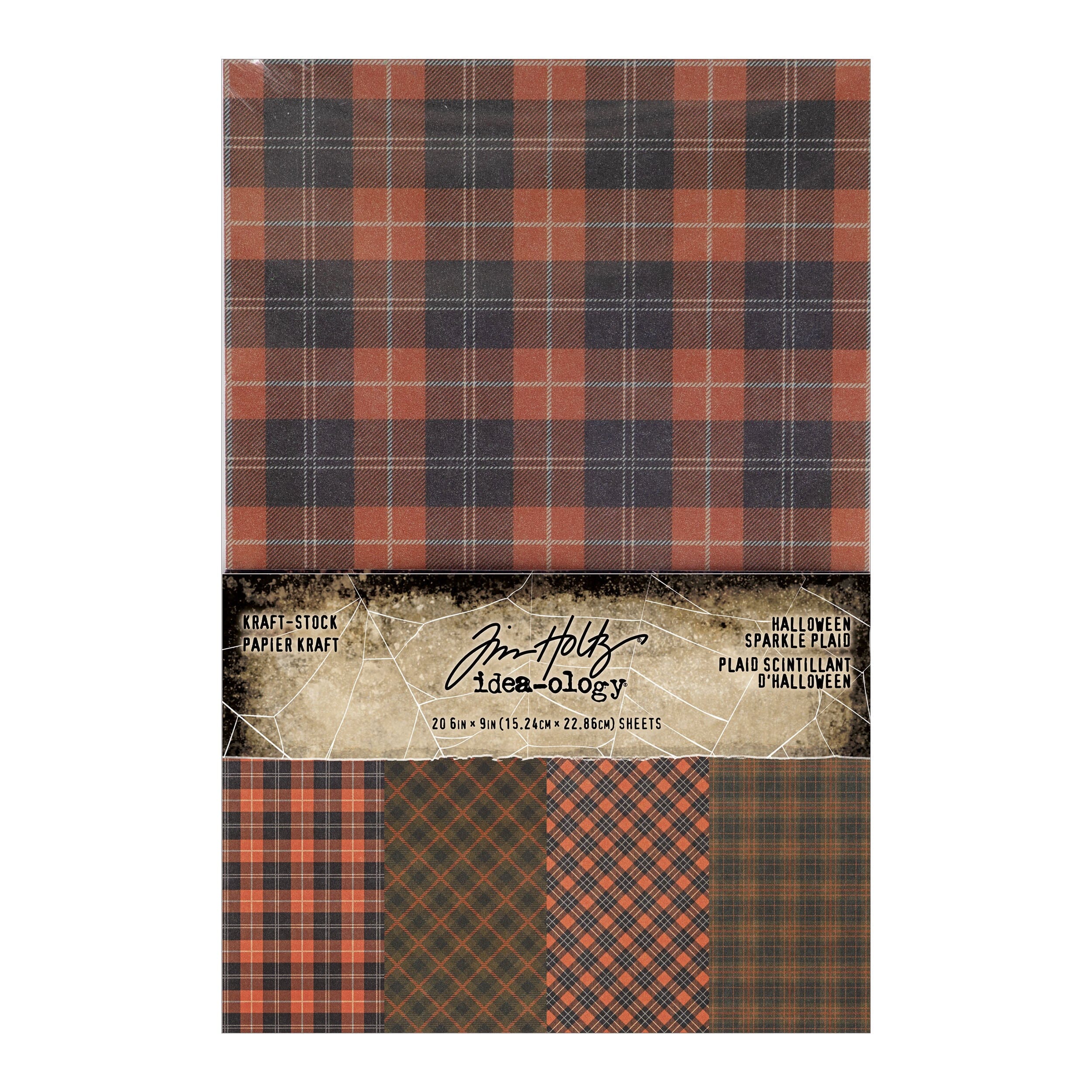 Tim Holtz Idea-ology Kraft-stock Halloween Sparkle Plaid Tim Holtz Other 