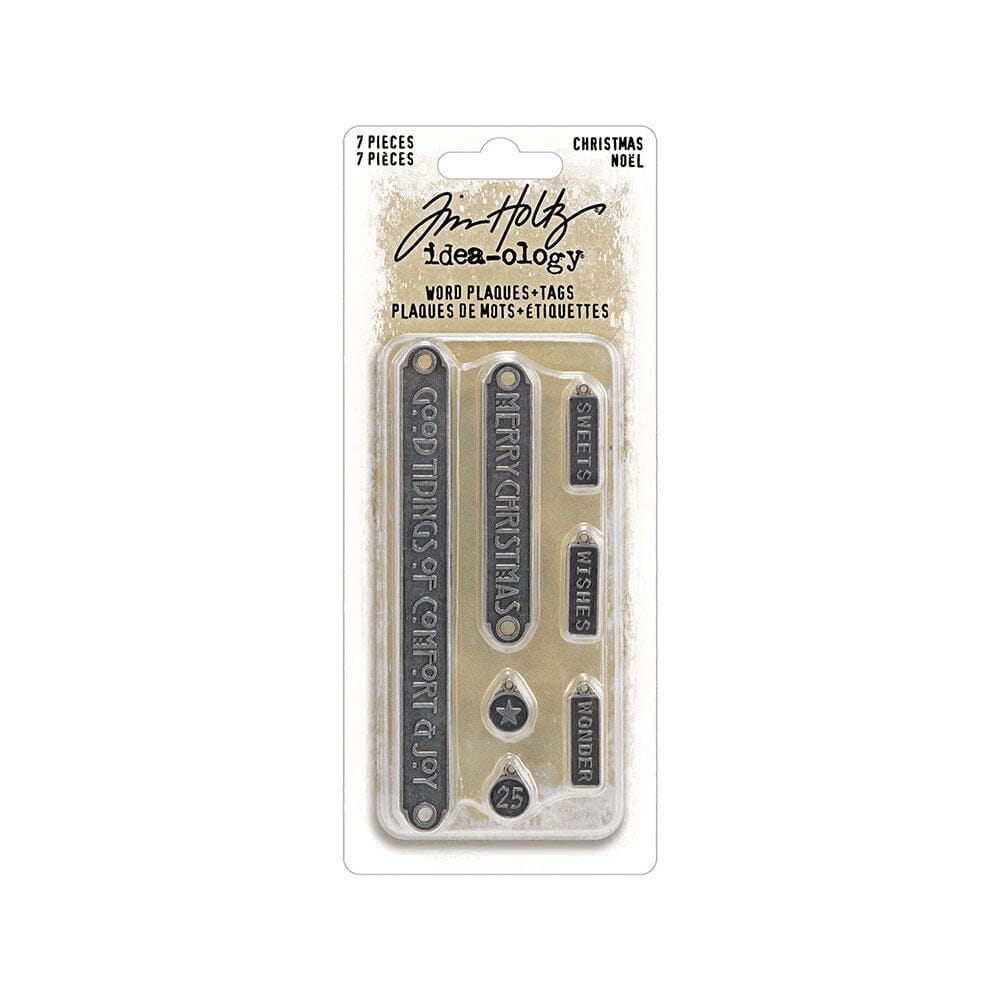 Tim Holtz Idea-ology Christmas Word Plaques + Tags Tim Holtz Other 