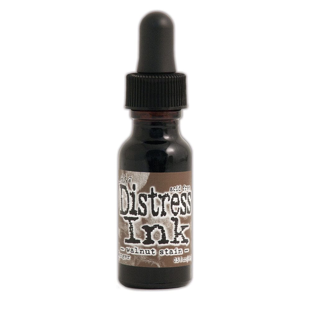 Tim Holtz Distress® Ink Pad Re-Inker Walnut Stain, 0.5oz Ink Distress 