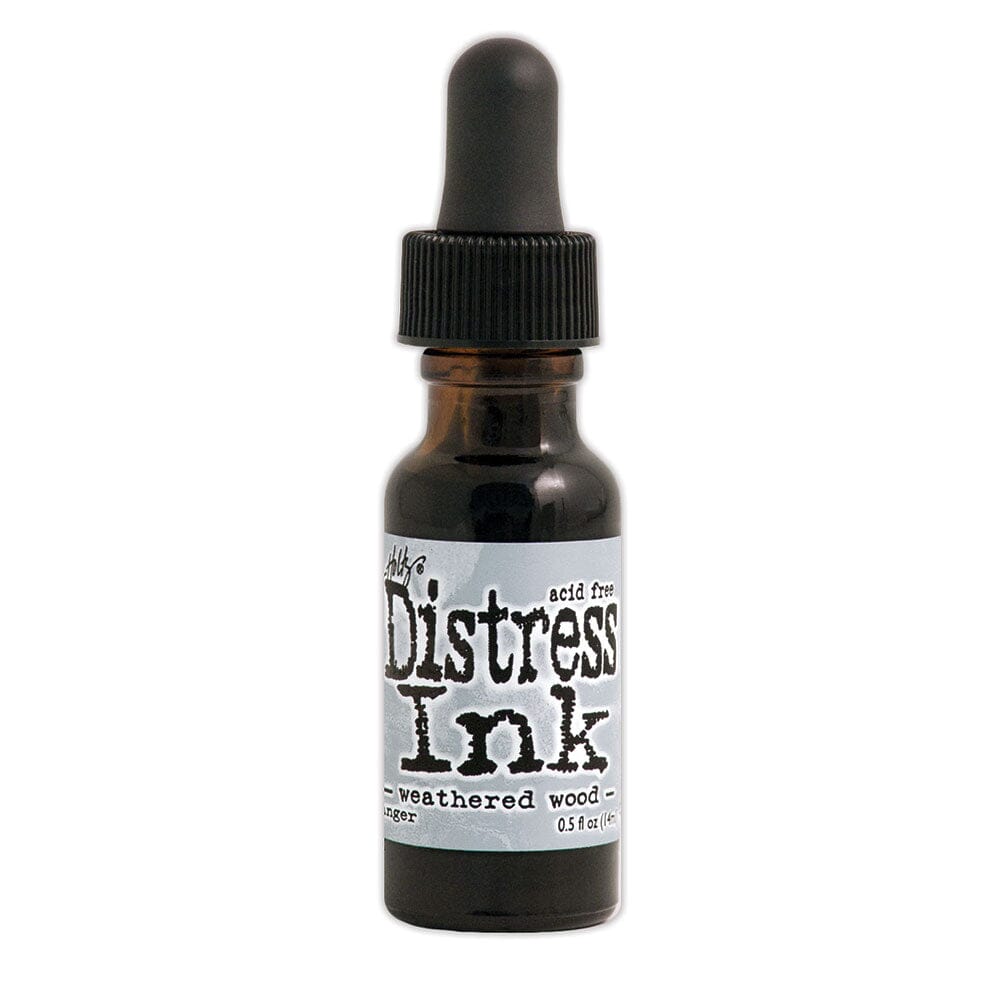 Tim Holtz Distress® Ink Pad Re-Inker Weathered Wood, 0.5oz Ink Distress 