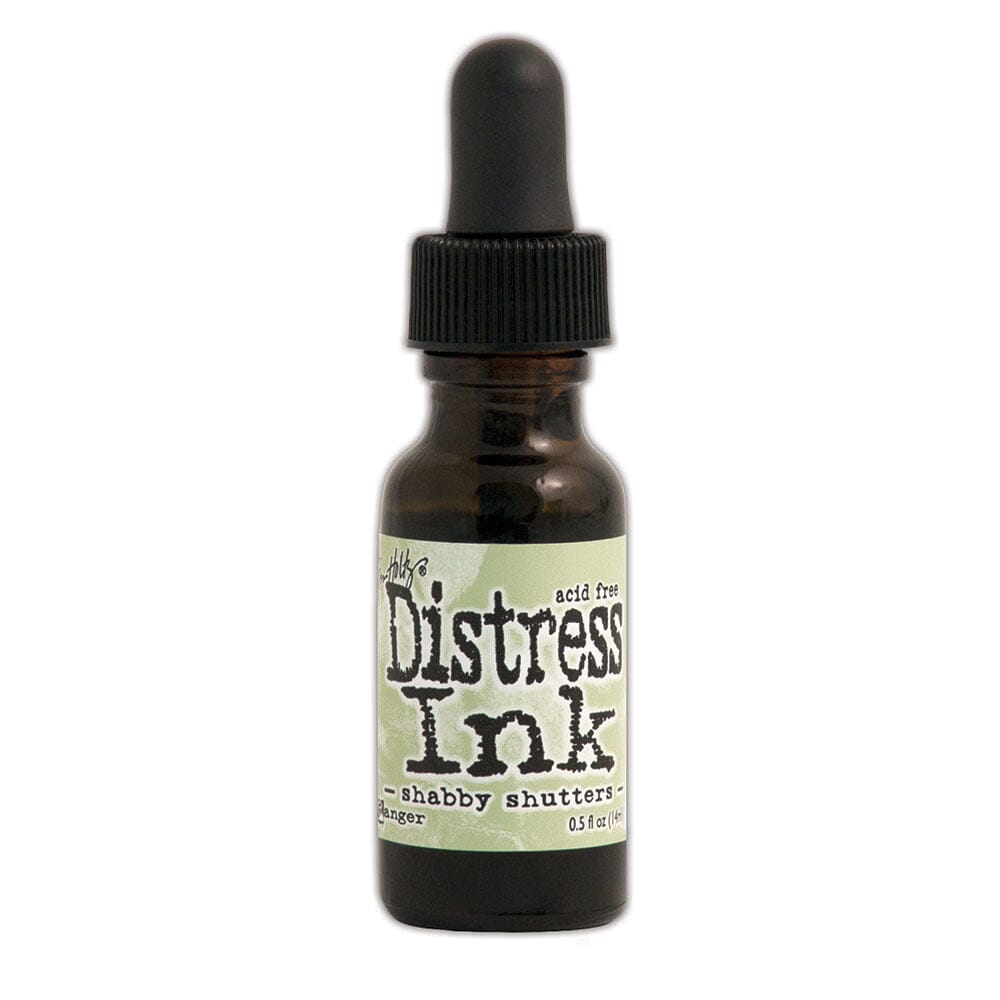 Tim Holtz Distress® Ink Pad Re-Inker Shabby Shutters, 0.5oz Ink Distress 