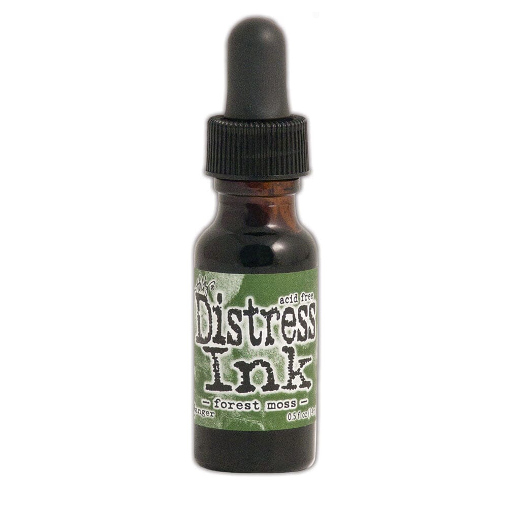 Tim Holtz Distress® Ink Pad Re-Inker Forest Moss, 0.5oz Ink Distress 