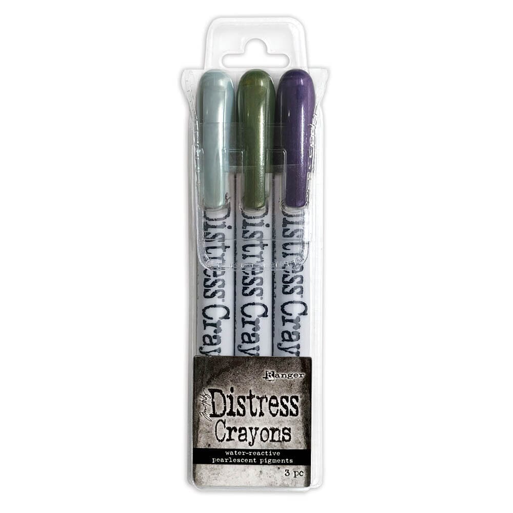 Tim Holtz Distress® Halloween Pearlescent Crayon Set #6 Kits Distress 